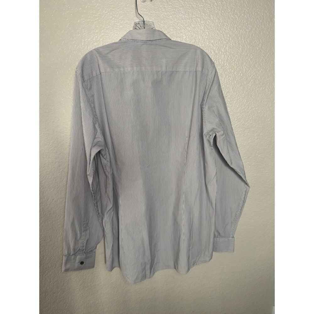 Ted Baker White and Blue Pinstriped Long Sleeve Shirt Size 6 - Picture 2 of 5